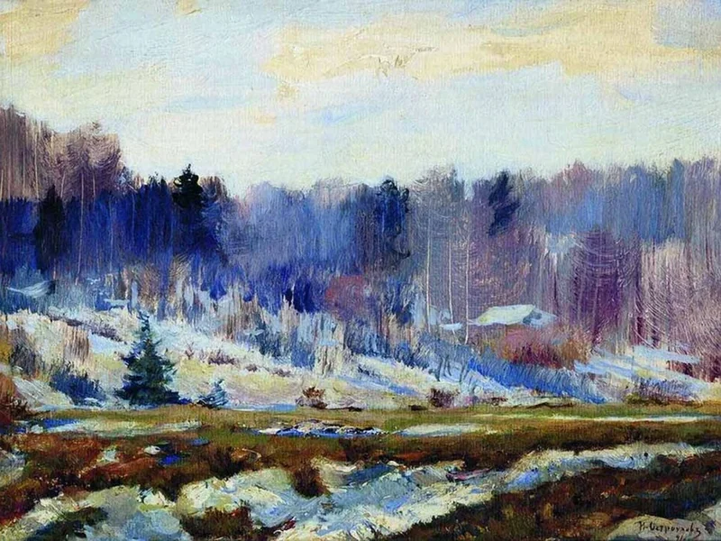1858-Il'ja Semënovič Ostrouchov - L'ultima neve